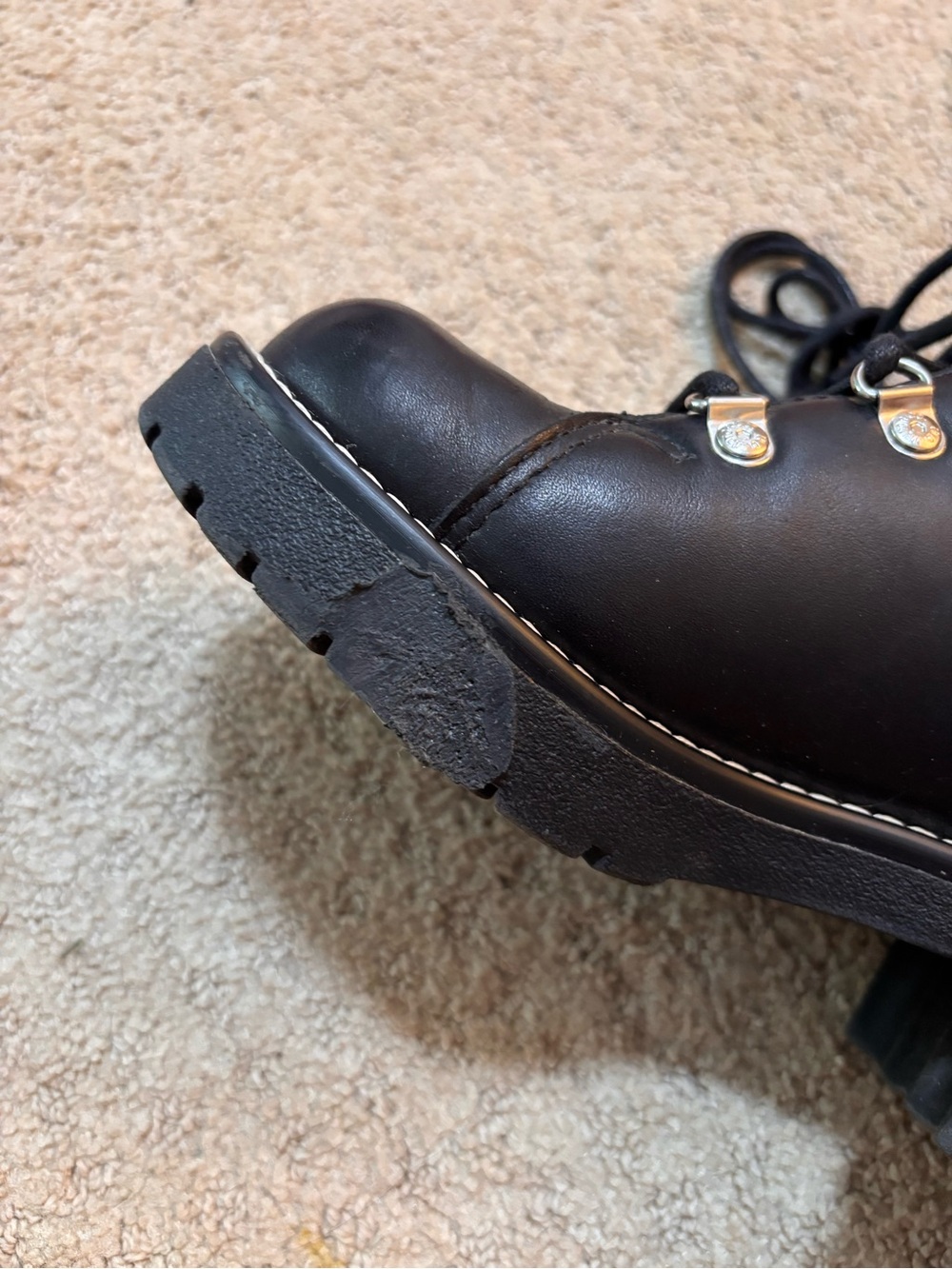 Vintage Harley Davidson 81110 Women’s 6 Black Leather Lace Up Moto Biker Boots - Picture 14 of 14